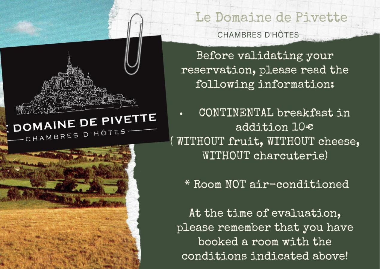 Le Domaine De Pivette Bed & Breakfast Авранш Екстериор снимка